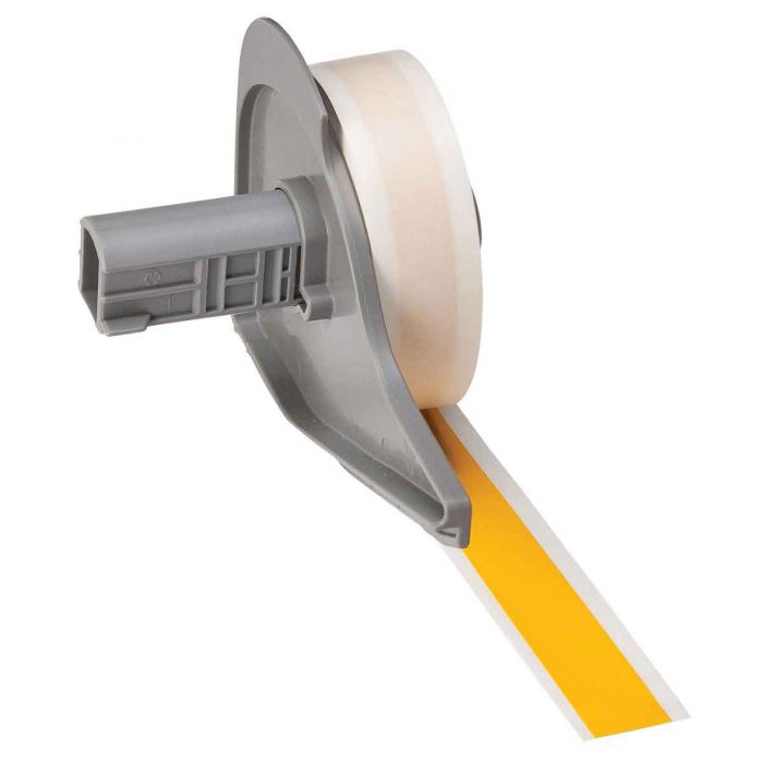 All Weather Permanent Adhesive Vinyl Label Tape for M7 Printers - 12.70 mm (W) x 15.24 m (L), Yellow