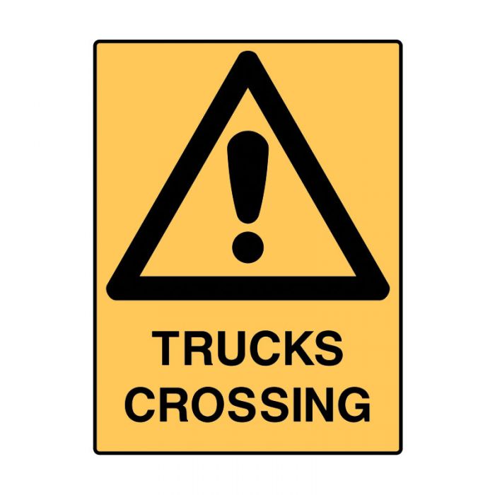 PF832425 Warning Sign - Trucks Crossing 
