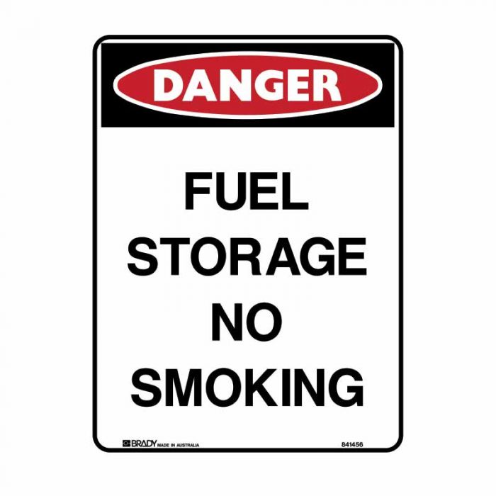 PF835184 Danger Sign - No Fuel Storage No Smoking 