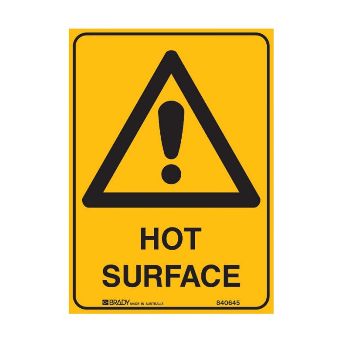 PF840642 Warning Sign - Hot Surface 