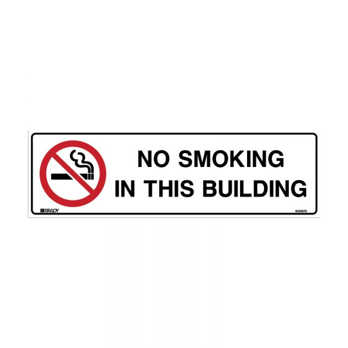 PF840671 Prohibition Sign - No Smoking In This Building 
