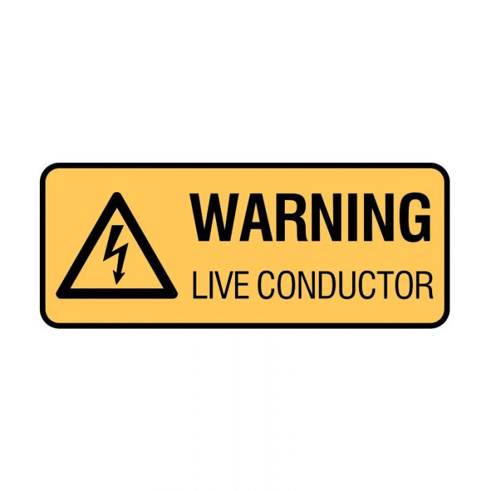 PF840933 Warning Sign - Warning Live Conductor 