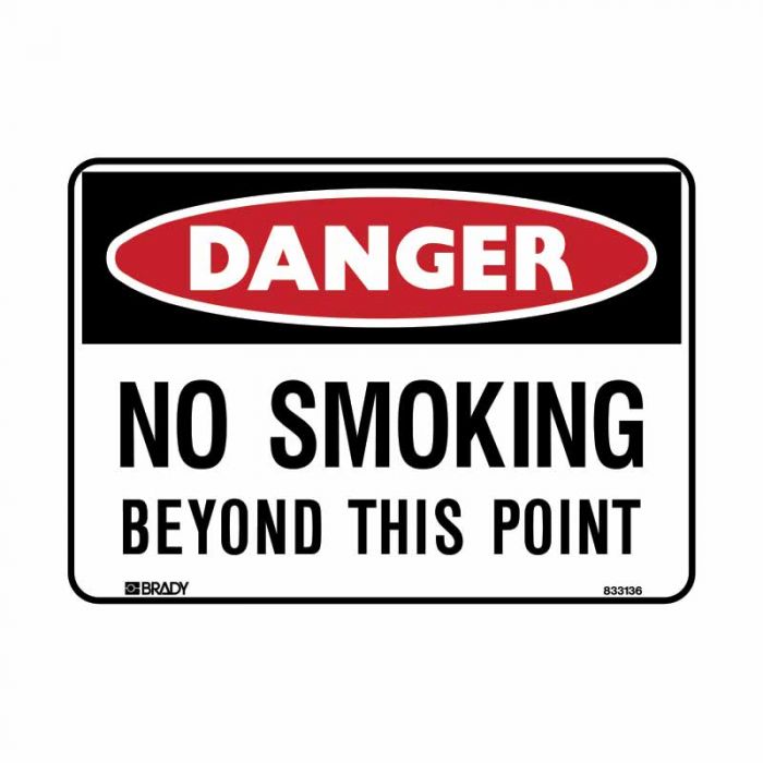 PF841082 Danger Sign - No Smoking Beyond This Point 