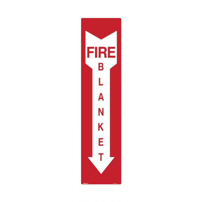 PF841104 Fire Equipment Sign - Fire Blanket Arrow Down 