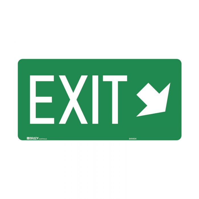 PF841404 Exit Sign - Exit Arrow Bottom Right 