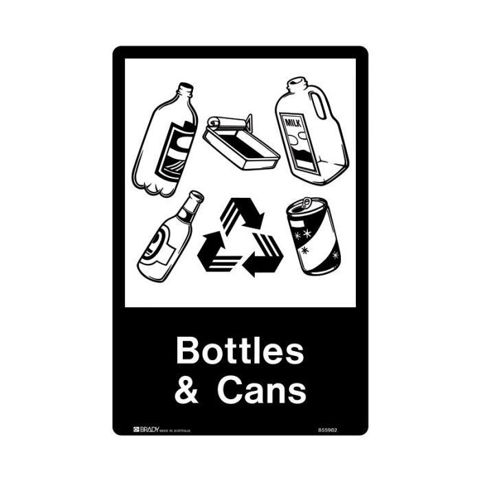 PF855982 Recycling-Environment Sign - Bottles & Cans 