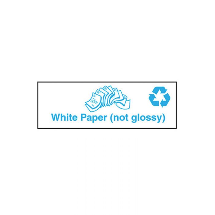 PF856032 Recycling-Environment Sign - White Paper (Non Glossy) 