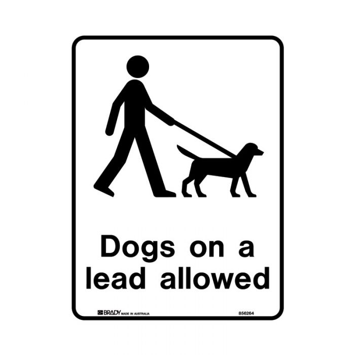 PF856265 Public Area Sign - Dogs On A Lead Allowed 