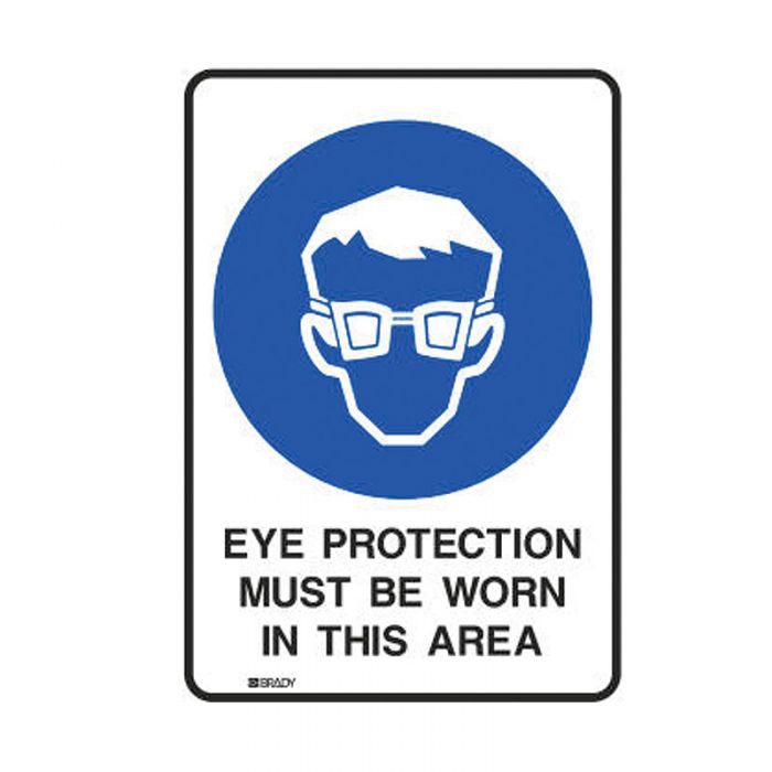 PF877167 ToughWash Sign - Eye Protection Must Be Worn In This Area 