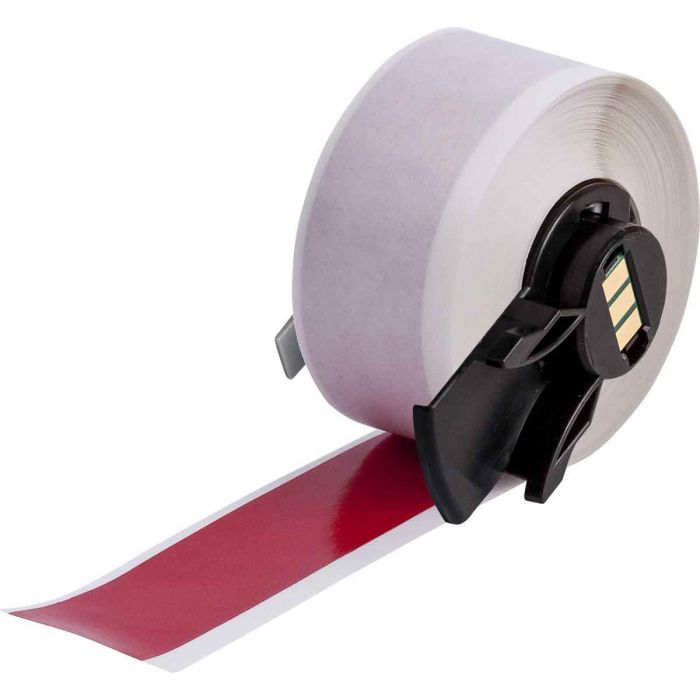 Multi-Purpose Vinyl Label Tape for M6 & M7 Printers - 25.40 mm (W) x 15.24 m (L), Red