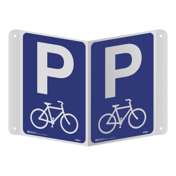 3D Projecting Sign - Bicycle Parking, 250 x 175mm, Poly