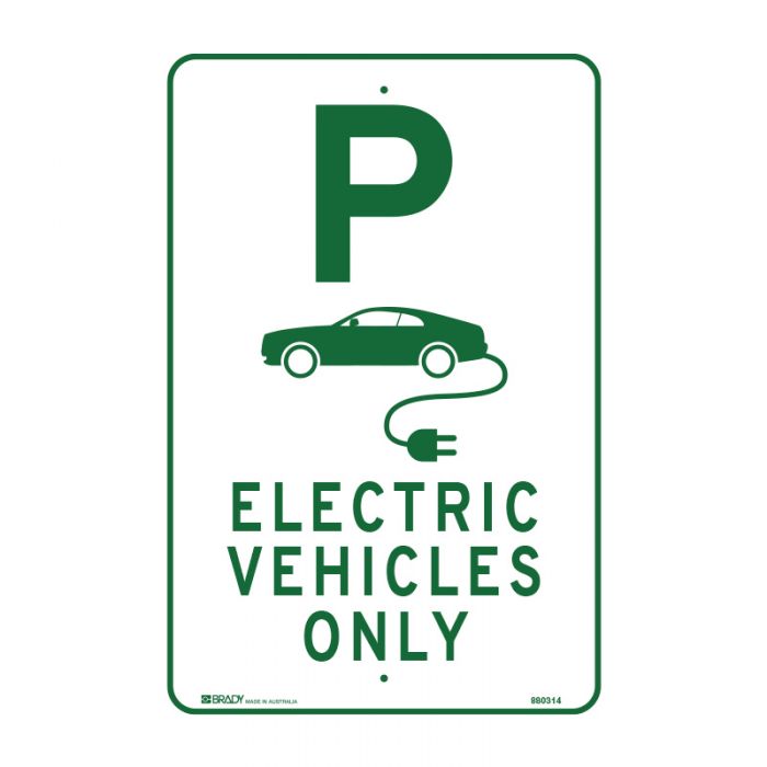 Parking Control Sign - Electric Vehicles Only, 300 x 450mm