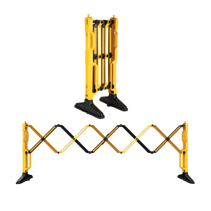 EasyExpand Expanding Barrier 3m Heavy Feet Yellow and Black