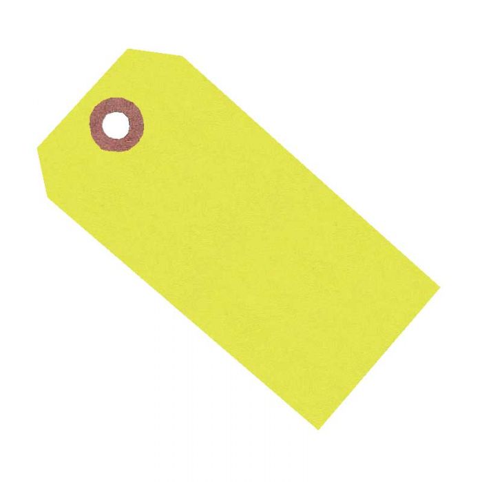 Blank Fluorescent Tags Green, Size 1 - Pack of 1000