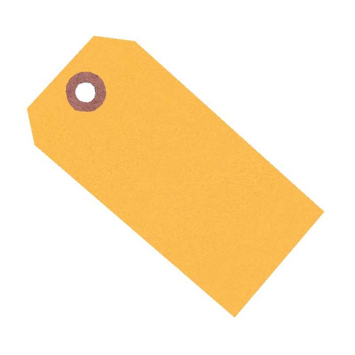 Blank Fluorescent Tags Orange, Size 1 - Pack of 1000