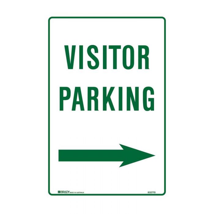 Parking & No Parking Sign - Visitor Parking Arrow Right  
