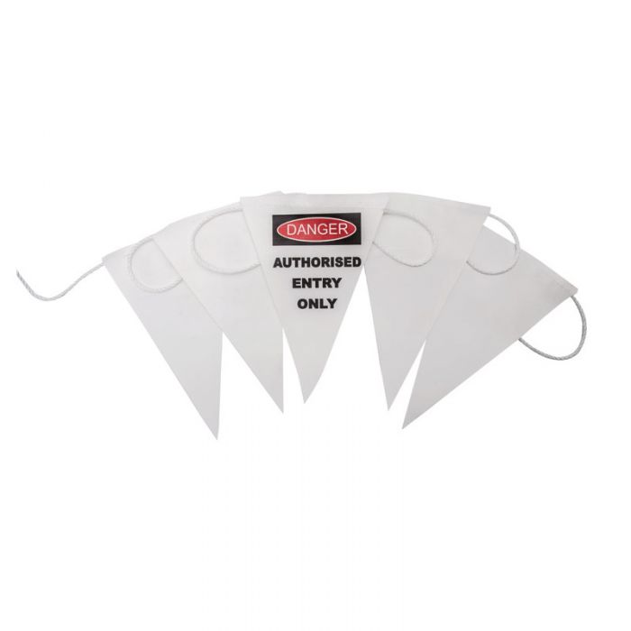 Danger Authorised Entry Only Heavy Duty Bunting - 30m